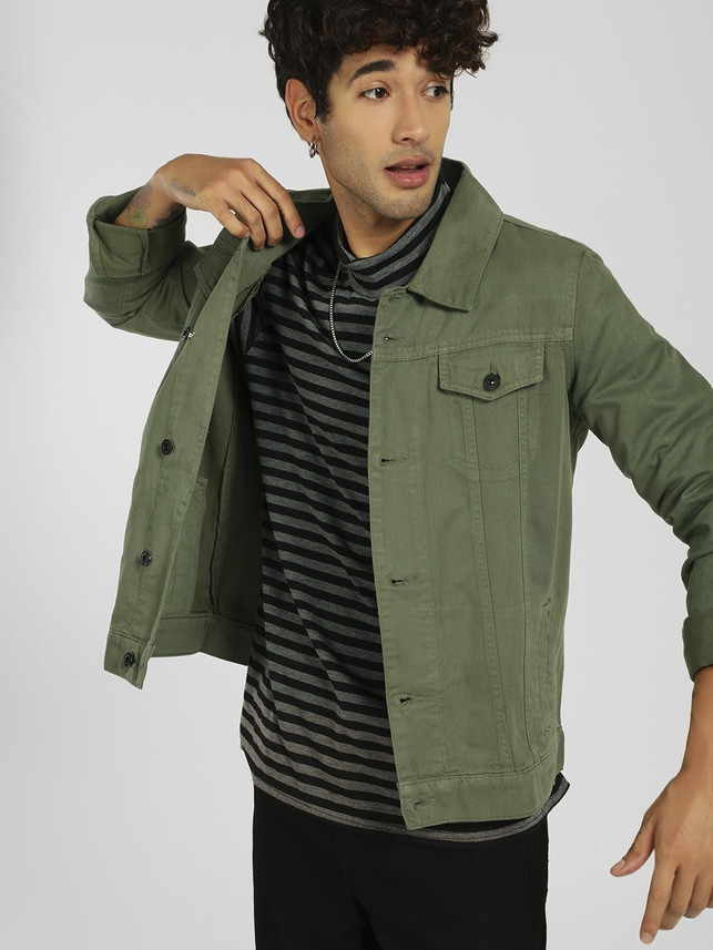 Full Sleeve Washed Men Denim Jacket 