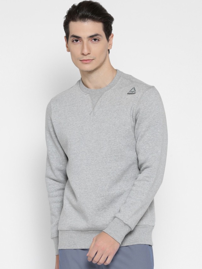 REEBOK Full Sleeve Solid Men Sweatshirt 