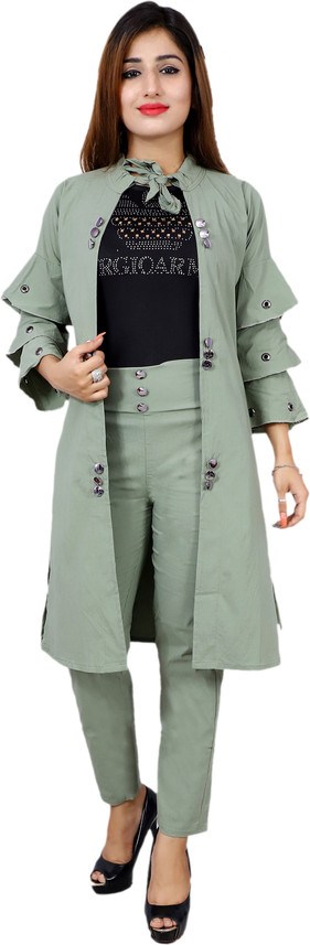 green 2 piece dress
