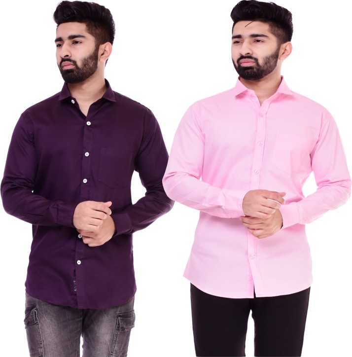 men's outfit with pink shirt