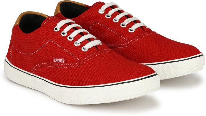 red canvas shoes mens