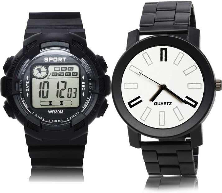 Nikola Classical Fashion Sports And Chain Watch Black Color Boys And Men Watch B387 B931 Combo Of 2 Combo Watch Analog Watch For Boys Buy Nikola Classical Fashion Sports And