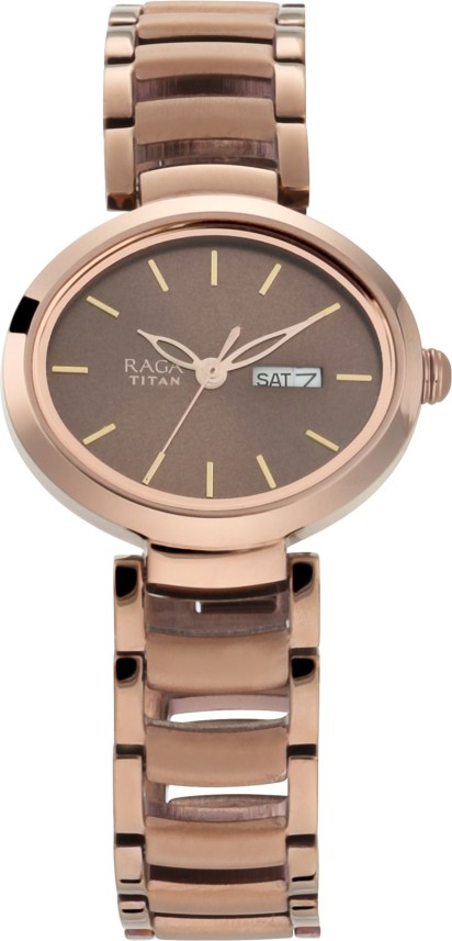 titan raga rose gold flipkart