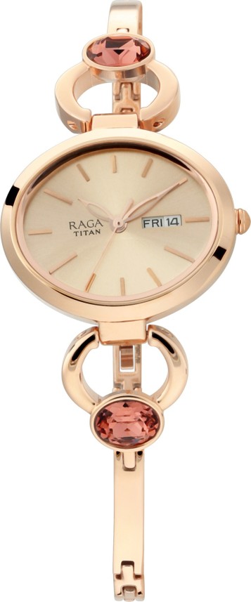 titan raga rose gold flipkart