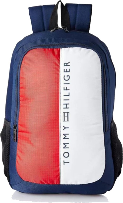 tommy hilfiger backpack navy blue and red