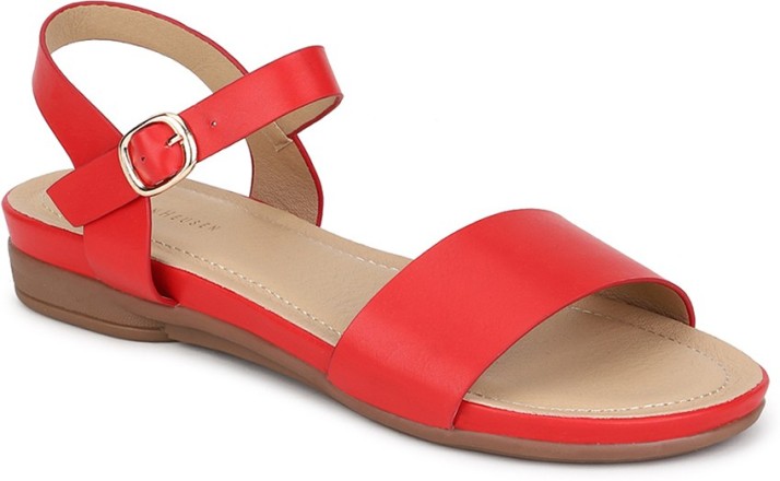 red van sandals