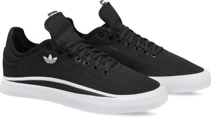 adidas canvas shoes black and white