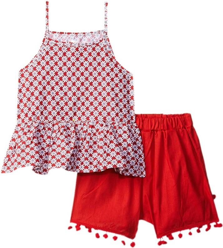 baby girl red shorts