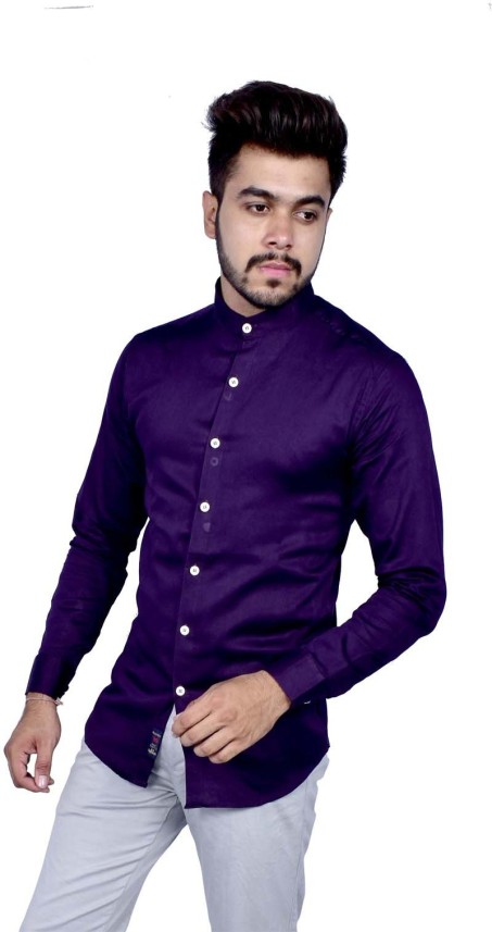 purple shirt outfit mens