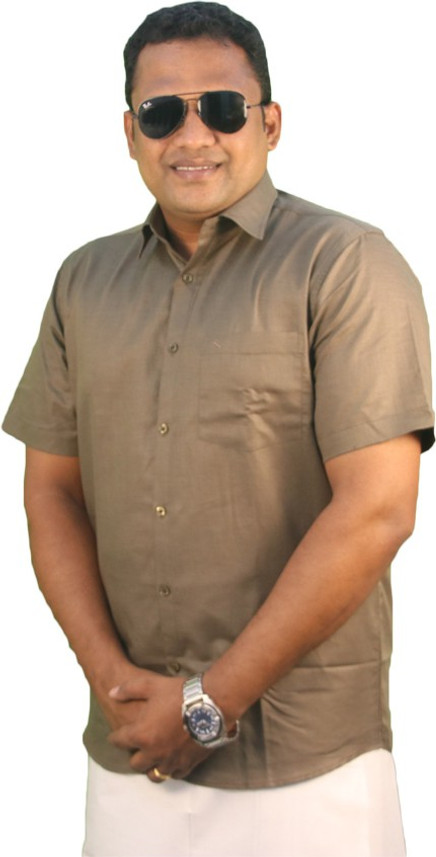 Maha arjun men solid formal green shirt Clearance
