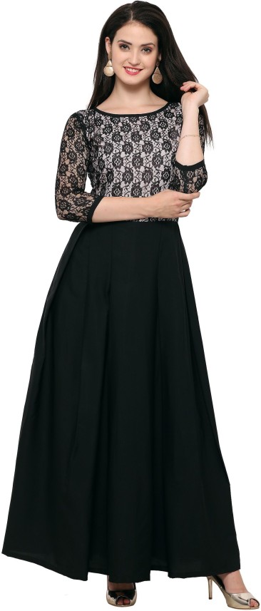 black gown flipkart