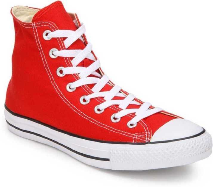 Converse All Star Chuck Taylor Red High Top Sneakers For Men - Buy Converse Star Chuck Red High Top Sneakers For Men Online at Best Price - for