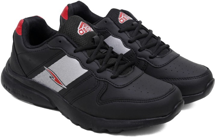 Asian IPL-04 Black Red Sports Shoes 