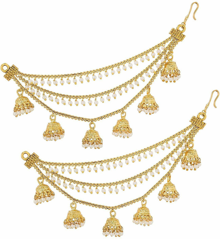 Pearls Pearl Brass Jhumki Earring 