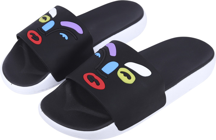 cute black slippers