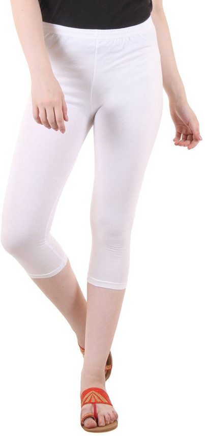 white capris leggings