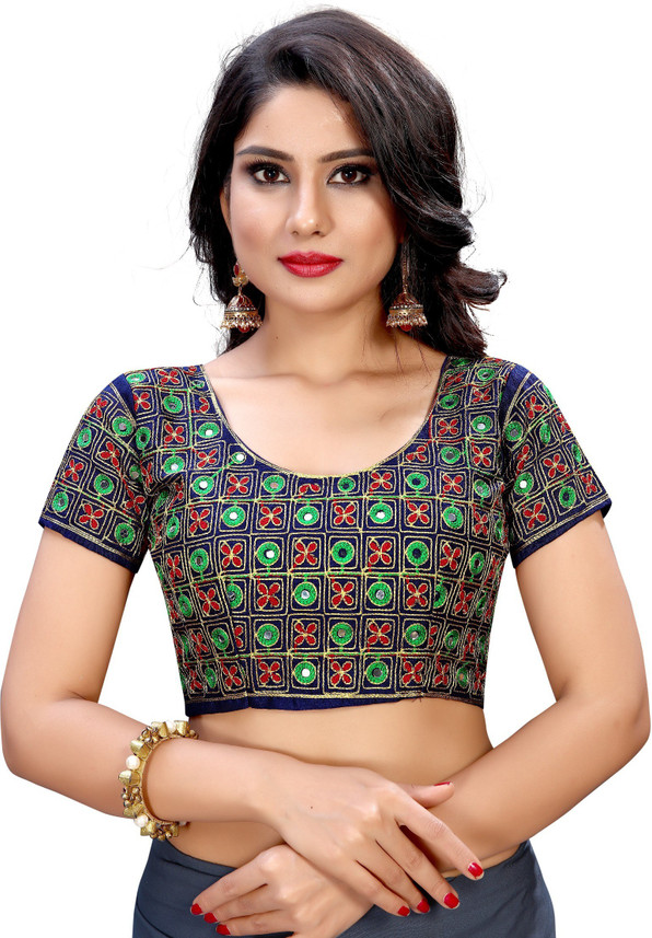 Art Silk Embroidered Blouse Material