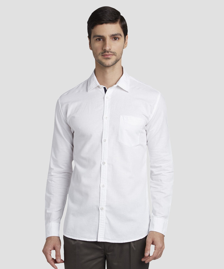 PARX Men Solid Casual White Shirt - Buy 