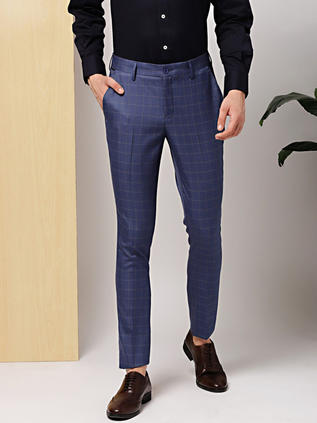 INVICTUS Slim Fit Men Blue Trousers 