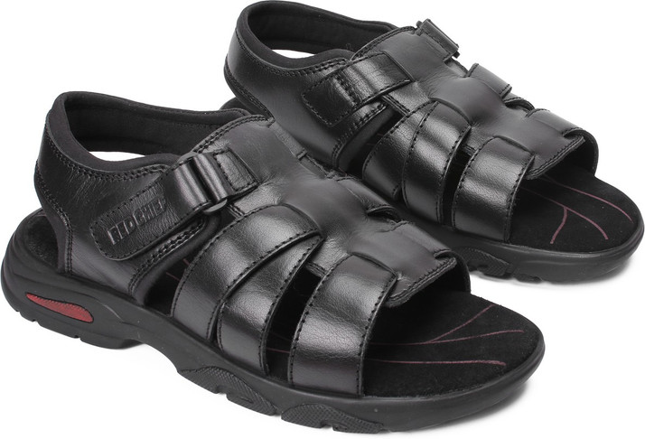 red chief black sandals