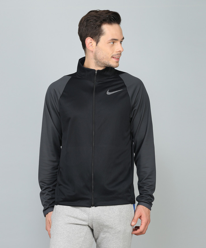 nike full sleeve solid men's jacket