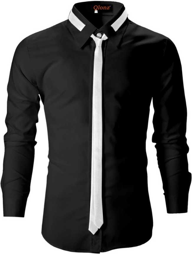 Qlonz Store Men Solid Casual Black Shirt Buy Qlonz Store Men
