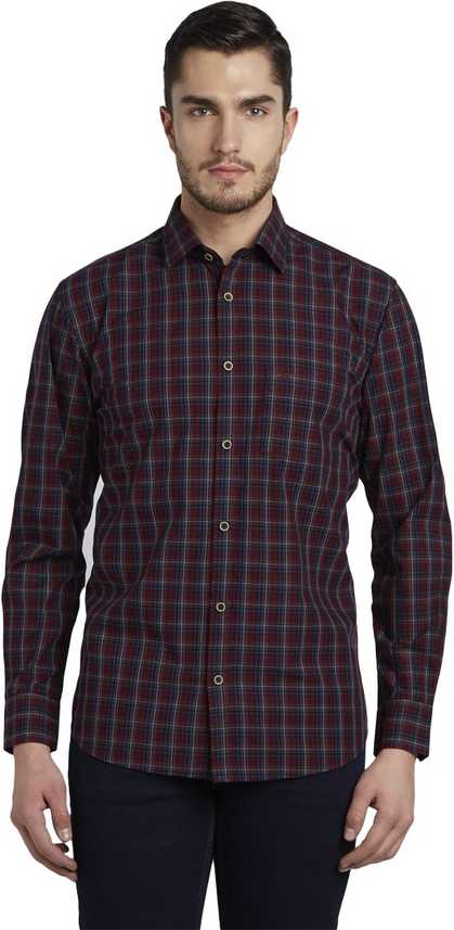Colorplus Men Checkered Casual Maroon Shirt Buy Colorplus Men Checkered Casual Maroon Shirt Online At Best Prices In India Flipkart Com