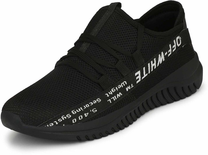 black colour running shoes