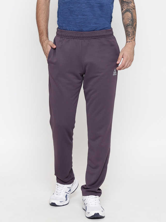 reebok solid men's track pants