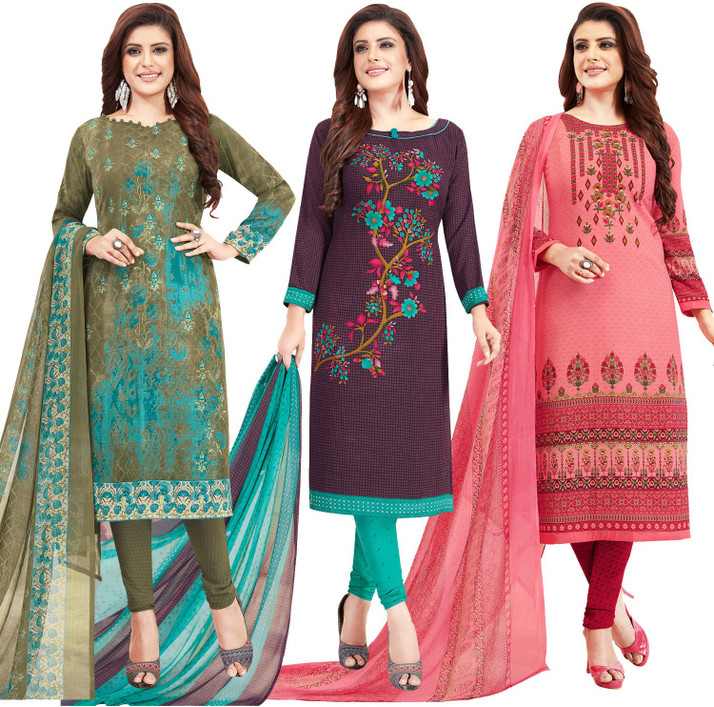 Salwar Studio Synthetic Printed 