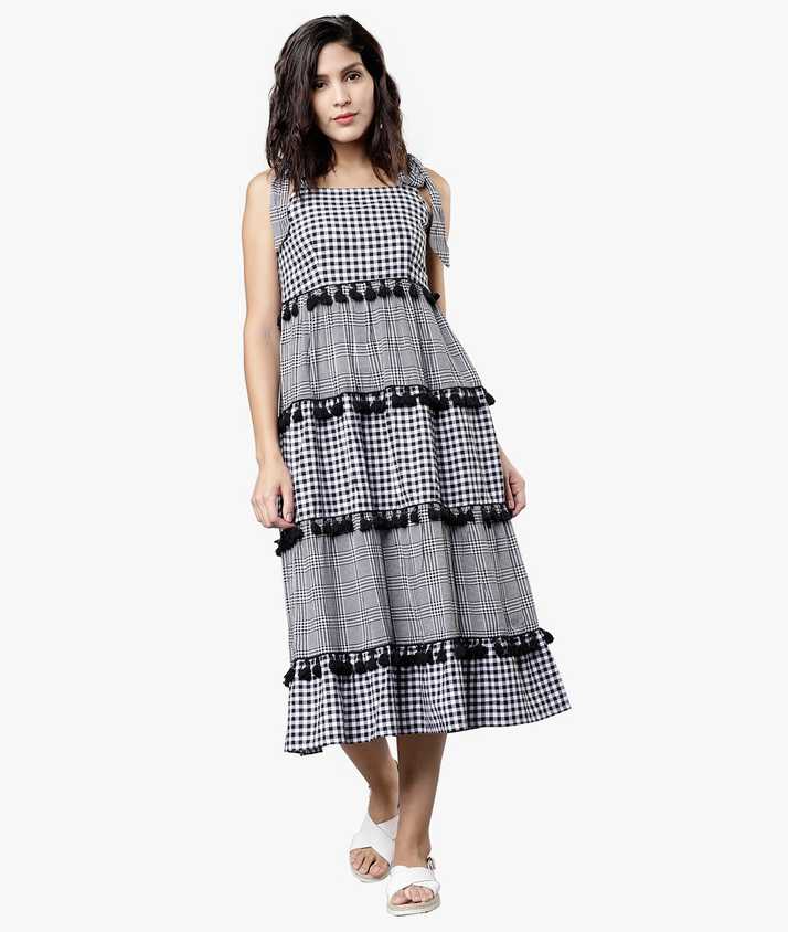 Tokyo Talkies Women A Line Multicolor Dress Buy Tokyo Talkies Women A Line Multicolor Dress Online At Best Prices In India Flipkart Com