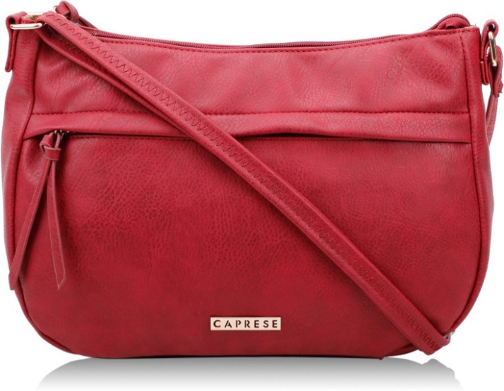 caprese red sling bag