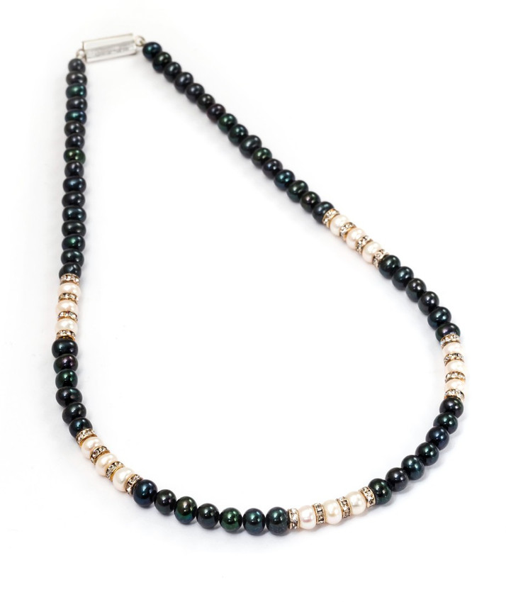 KRISHNA PEARLS Black colour natural 