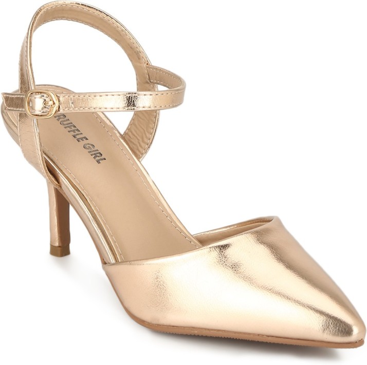 Truffle Collection Women Gold Heels 