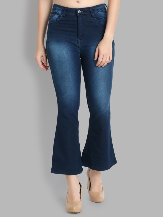 high waist wide leg jeans flipkart