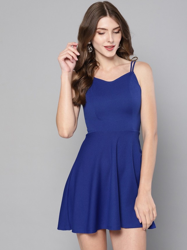 light blue and dark blue dress