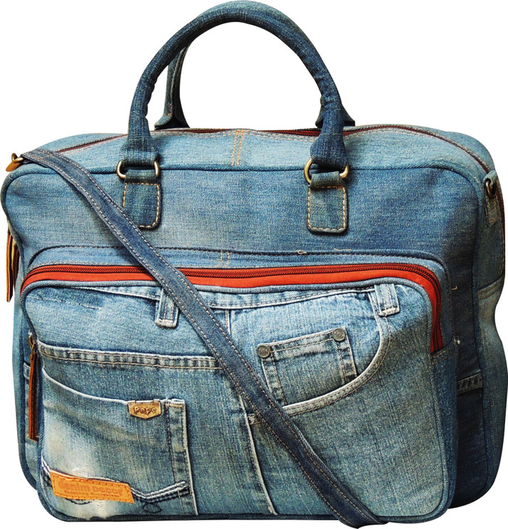 denim laptop bag