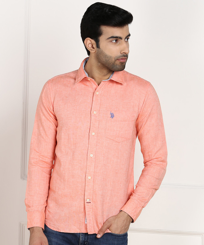 us polo orange shirt
