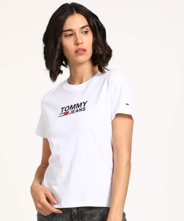 white tommy hilfiger t shirt womens