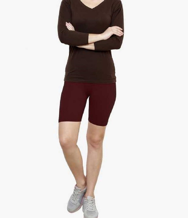 maroon cycling shorts