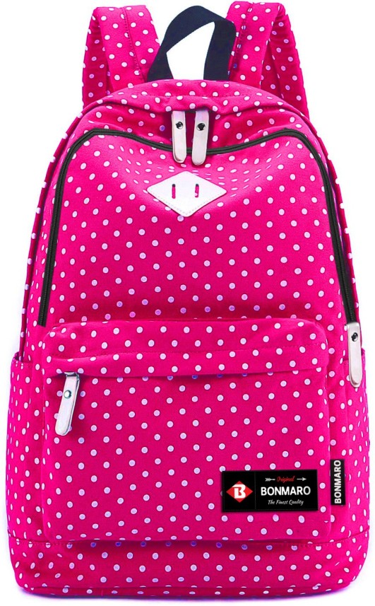 pink polka dot backpack