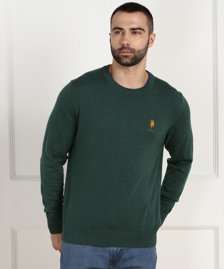 us polo green sweater