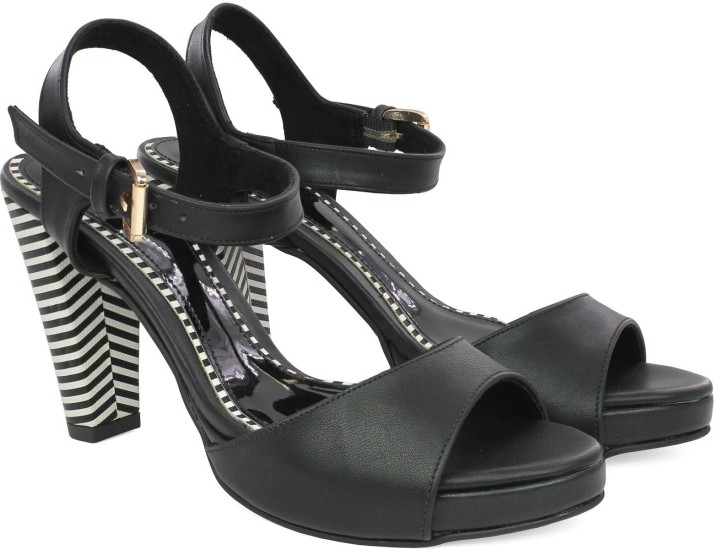 flipkart black heels