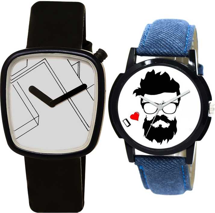 Get Wallpaper Timenter Contemporary Unique Beard Style Analog Black And Blue For Free