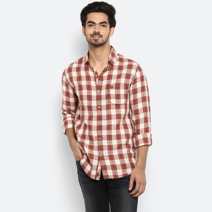 MUFTI Men Checkered Casual Multicolor 
