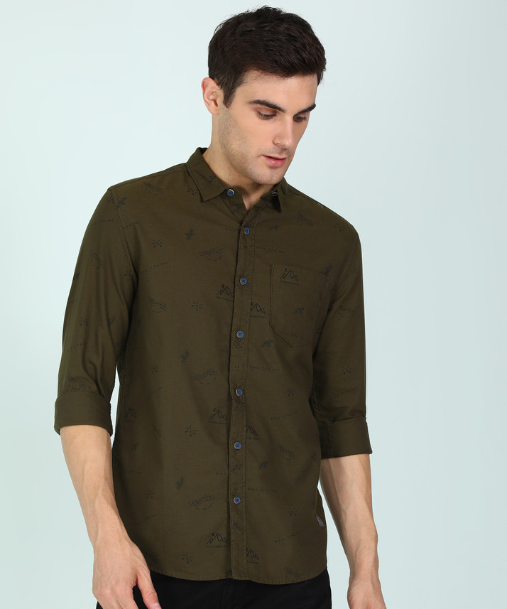 dark green casual shirt