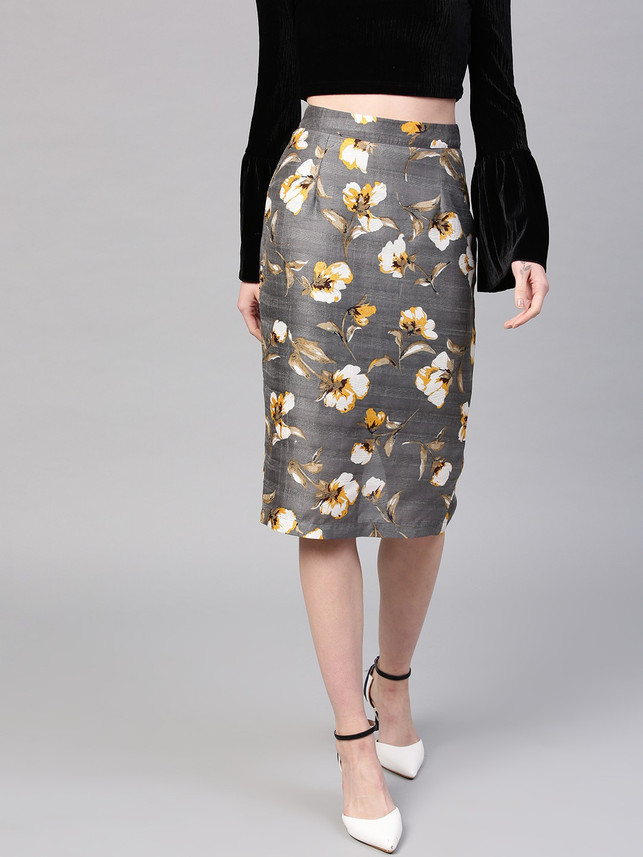 floral pencil skirt xs