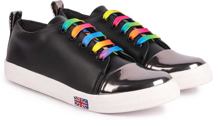 Jiansh Women Trendy Casual Ankle Sneakers Shoes For Girls Canvas