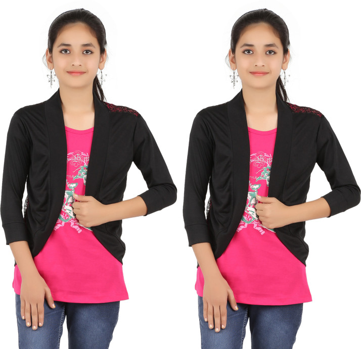 girls black bolero cardigan