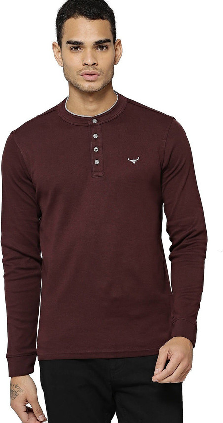 FBB - BUFFALO Solid Men Henley Neck 